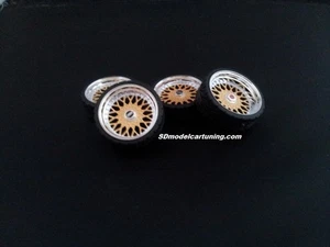 Ruedas de ajuste a escala 1:18 BBS RS 19 PULGADAS, ¡los logotipos de ruedas ahora están incluidos! - Imagen 1 de 5