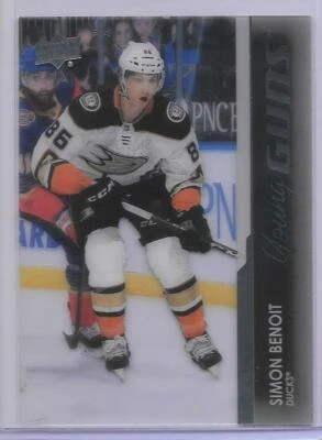 SIMON BENOIT 21-22 UD #1 YG'S CLEAR CUT ACETATE SSP INSERT RC/1/288/MAPLE LEAFS - Image 1 of 2