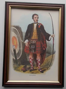MILITARY PRINT SCOTTISH - MACKINNON FRAMED - Picture 1 of 2