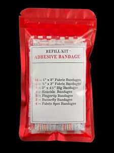 ADHESIVE BANDAGE REFILL KIT  FIRST AID EMERGENCY SURVIVAL KITS & BUTTERFLY STRIP - Picture 1 of 2