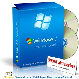 Windows 7 Professional • OEM-Version 32-/64-Bit • Product-Key & Installer CD/DVD - Bild 1 von 2