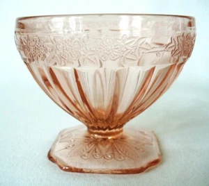 Vintage~1930's~JEANNETTE~Pink~FOOTED~Depression Adam~SHERBET~Cup~3" x 3.5” - Picture 1 of 12