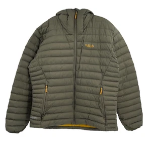 Rab Microlight Alpine Down Jacket Mens XL Green Hood - Picture 1 of 11