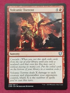 Magic The Gathering COMMANDER LEGENDS CMR VOLCANIC TORRENT red card MTG - Picture 1 of 2