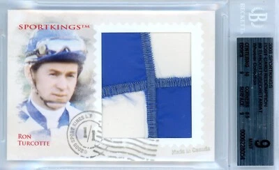 2008 SPORTKING POST CARD REDEMPTION DUAL RELIC 1/1 #9 TURCOTTE/SECRETARIAT BGS 9 - Изображение 1 из 2