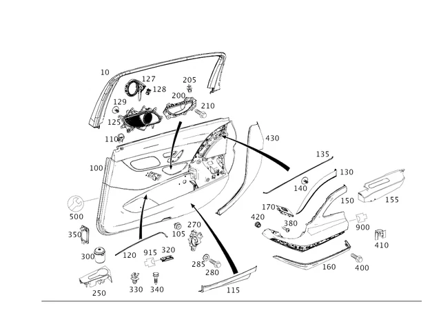 Mercedes Benz S550 S 63 65 AMG S550e S450 S560 2014-2020 Trim Strip 2227300080 - Image 1 of 1