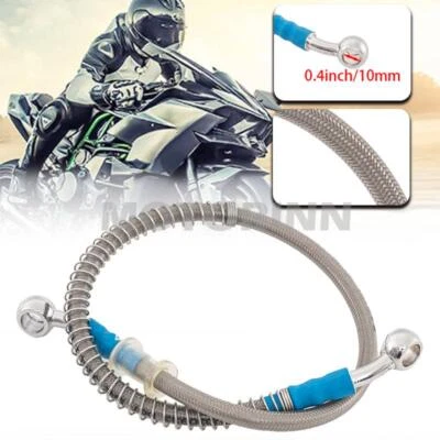 Manguera de aceite embrague freno motocicleta 80 cm tubo hidráulico tono plata universal Foto 1 de 4