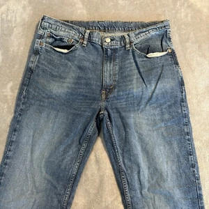 Levis 514 Jeans Mens 36x34 Straight Cotton Denim Medium Wash - Picture 1 of 10