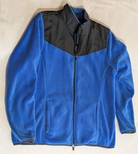 Danskin Now Fleece Jacket Size XL Cobalt Splash Full Zip Pockets Soft Cozy 90s - Picture 1 of 14