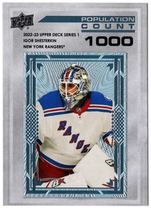 2022-23 Upper Deck Population Count 1000 IGOR SHESTERKIN #PC-1 New York Rangers