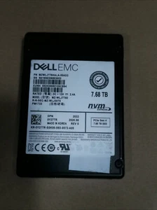 Samsung 7.68TB PM1733 SSD DELL 0Y27TR nvme MZ-WLJ7T60 u.2 MZWLJ7T6HALA-00AD3 - Afbeelding 1 van 2