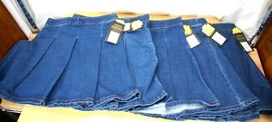 (5)  Art Class Girl's Medium Indigo Pleated Denim Skirt Size Large (10/12) NWTs - Picture 1 of 4