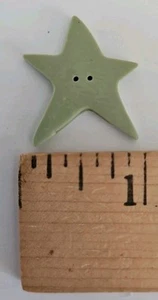 Just Another Button Company XL PALE SAGE STAR Polymer Clay for Cross-Stitch - Picture 1 of 1