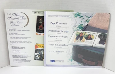 Páginas y protectores de página Creative Memories 7x7 blancos para álbum de recortes 12 de cada uno Foto 1 de 4