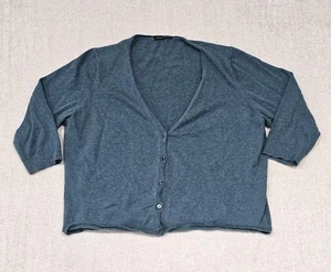 Cárdigan Suéter Eileen Fisher XL Recortado Algodón Orgánico Cachemira Silencioso Lujo - Imagen 1 de 7