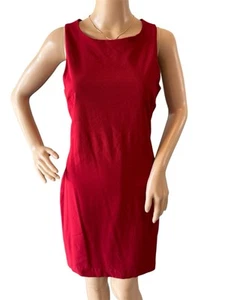 Forever 21 Women’s Cut Out Medium Round Neck Zip Short Red Sleeveless Dress - Picture 1 of 9
