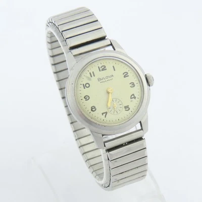 Reloj Pulsera Bulova 17 Jewel Modelo 10BM Redondo Acero Inoxidable Foto 1 de 4