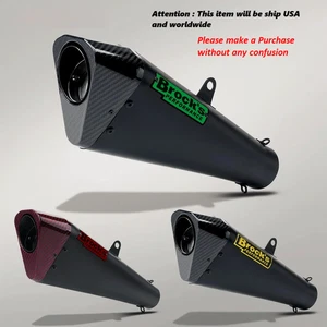 BROCK 60mm Universal motorcycle exhaust modification carbon fiber escape muffler - Picture 1 of 29
