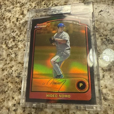 2003 Hideo Nomo Bowman Chrome Baseball #48 Gold Refractor /170 Dodgers Sealed - Image 1 of 4