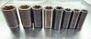 Proto Tools 8pc IMPACT Socket 1/2"dr ☆SAE☆ DEEP 9/16” to 1-3/8” Lot 3271 - Picture 1 of 4