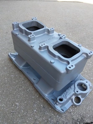 Edelbrock TR1 BREADBOX Aluminio Túnel Ram Admisión SBC IHRA NHRA RAT ROD Hot Rod Foto 1 de 4