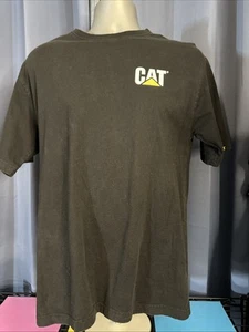 Caterpillar Hemd Herren Medium Schwarz Kurzarm Baumwolle Freizeit Arbeit T-Shirt CAT - Bild 1 von 11