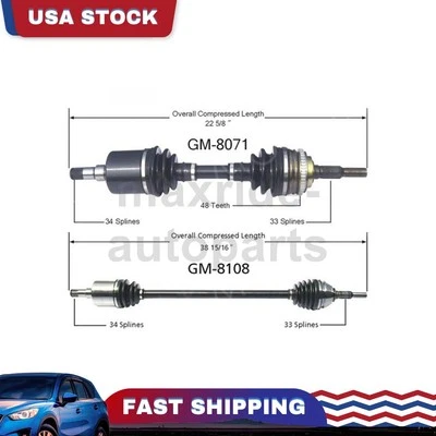 Rear Passenger Driver Side CV Axle Joint Fits 1985 1988 1986 1987 Pontiac Fiero - Image 1 of 3