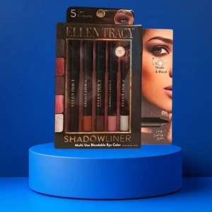 Ellen Tracy Shadowliner 5 Pieces Eye Crayons Multi Use Blendable Eye Color - Picture 1 of 2
