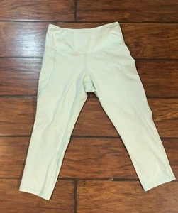 Under Armour Girls Leggings Size Small Pale Green Seafoam Pants Athletic Wear - Picture 1 of 6