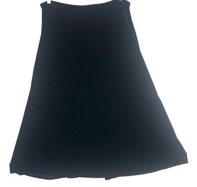 Falda Coldwater Creek Mujer Negra Maxi Terciopelo Elastizada Talla Grande Foto 1 de 4