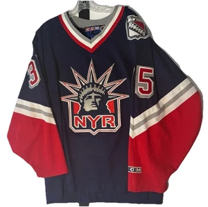 Mike Richter 1999 New York Rangers Liberty Trikot Größe Large blau Vintage guter Zustand - Bild 1 von 8