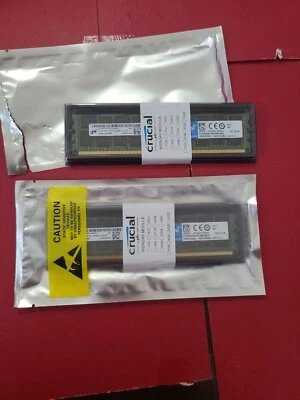 Lot of 2 Micron MT36KSF2G72PZ-1G6N1KF 16GB 2Rx4 PC3L-12800R-11-13-E2(16GBx2)32GB - Image 1 of 3