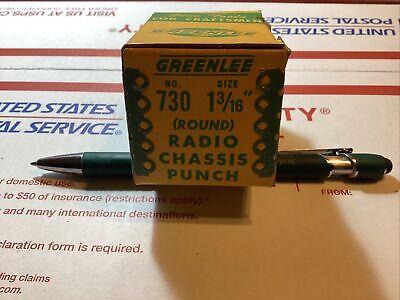 Greenlee No.730  1-3/16” Round Radio Chassis Punch In Original Package.  ED4U • 79.99$