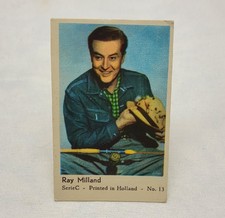 Ray Milland - Dutch Gum Serie C Card - # 13 Printed In Holland - 1960s