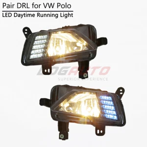 For VW Polo 2019-20 LED Daytime Running Light DRL Fog Turn Lamp Headlight 3Color - Picture 1 of 10