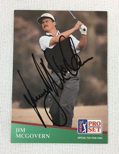 hand signed autographed PGA card ~ JIM MCGOVERN