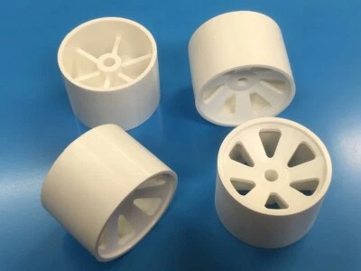 1:8 Maßstab Nitro Stock Auto Hot Rod Räder 4er Set weiß Kamtec - Bild 1 von 3