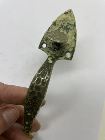Welch Hammered Brass Door Pull Antique Handle Architectural Salvage 5014 Cover