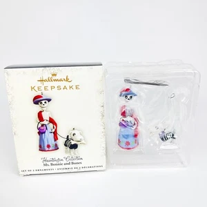 Hallmark 2 Halloween Ornaments Skeletons Ms. Bonnie and Dog Bones Hauntington - Picture 1 of 12