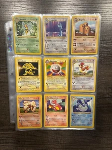 POKEMON NEAR COMPLETE SHADOWLESS BASE SET NON-HOLO #17-102 RED CHEEKS PIKACHU - Picture 1 of 11