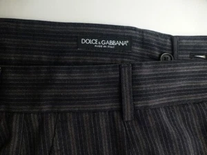 Dolce&Gabbana Pants W30 Italy Excellent Condition 48 Men Gray Stripes - Picture 1 of 6