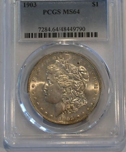 Dólar de plata Morgan 1903 - ¡Certificado PCGS MS64!! - Imagen 1 de 2