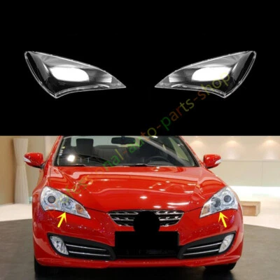 Lente de reemplazo de faros laterales + pegamento para Hyundai Genesis Coupé 2010-2012 Foto 1 de 4