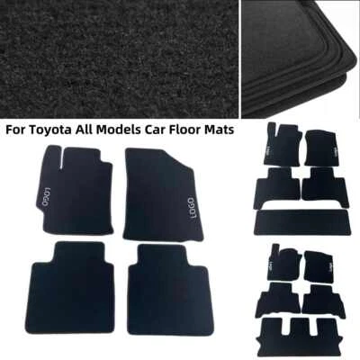 For Toyota All Models Car Floor Mats Velour Front & Rear Carpets Custom Auto Foto 1 de 4