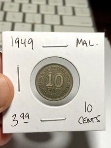 1949 Malaysia 10 Cents - Picture 1 of 2