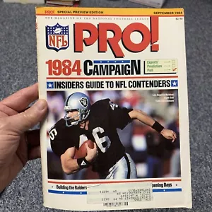 Vintage September 1984 NFL PRO! Football Magazine TODD CHRISTENSEN LA Raiders - Picture 1 of 5