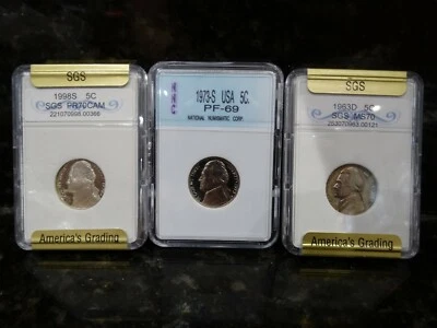 1963 1973 1998 US Nickels - Image 1 of 2