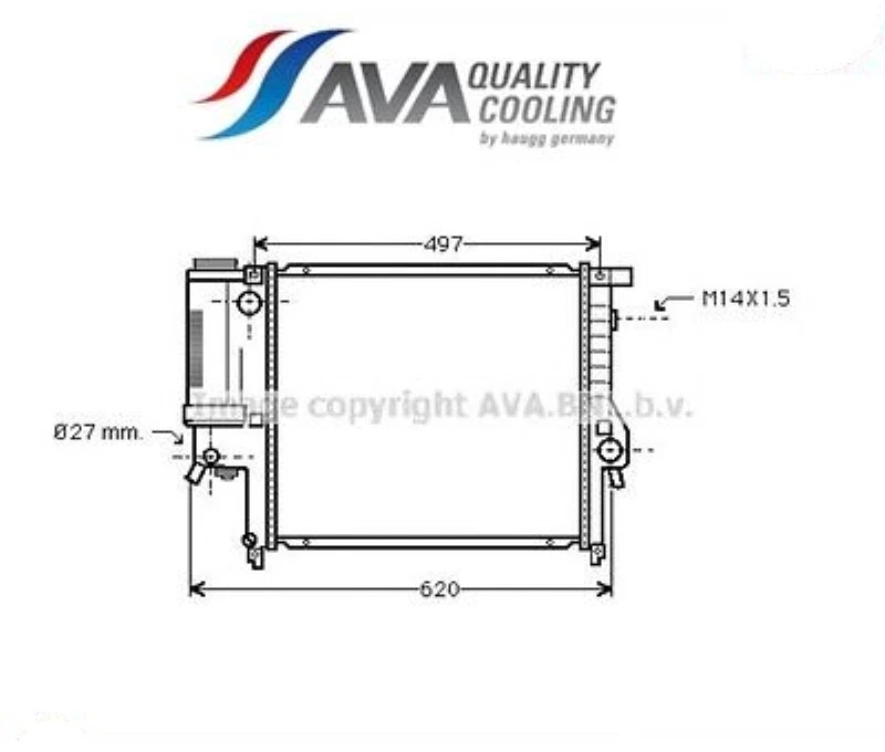 BW2124 Radiatore, Raffreddamento motore (AVA) - Immagine 1 di 1