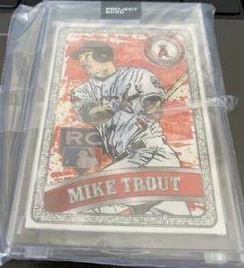Topps Project 2020 #100 2011 Mike Trout by Blake Jamieson PR /74,862 Ben Baller - Picture 1 of 2