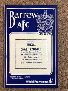BARROW v EXETER 1958/59 PROGRAMME - Picture 1 of 3